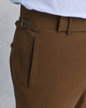 Brown Seersucker Classic Trousers