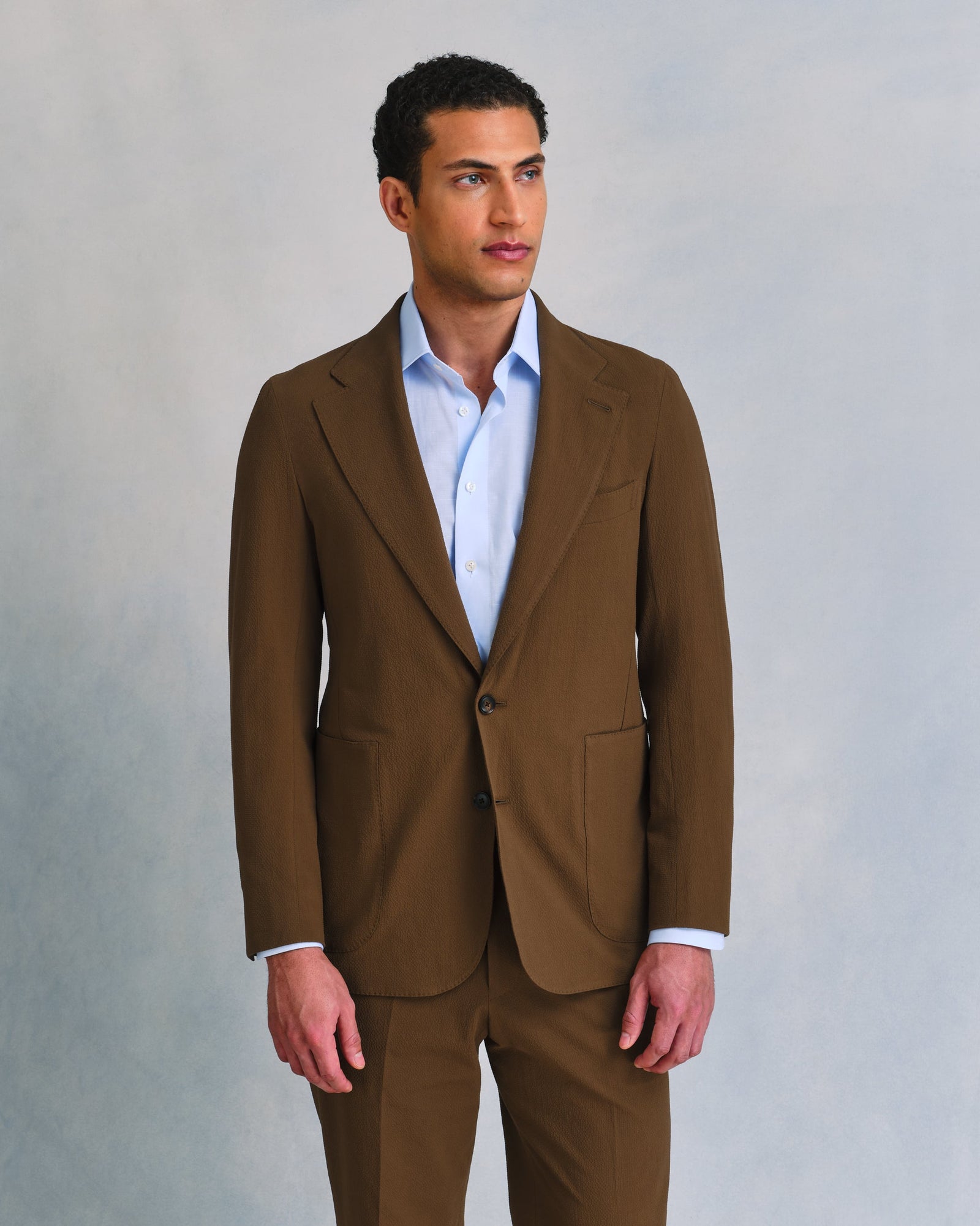 Seersucker Unstructured Jacket