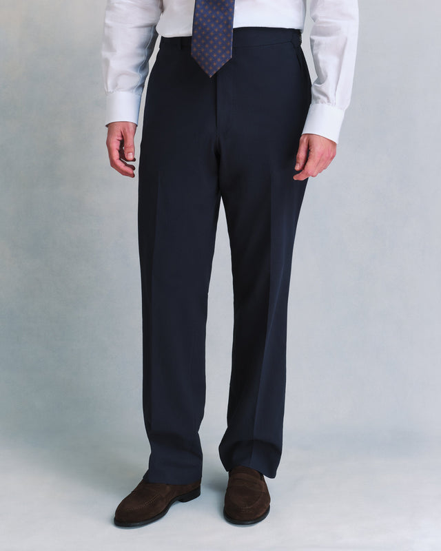 Dark Navy Seersucker Classic Trousers
