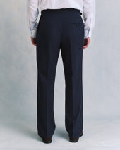 Dark Navy Seersucker Classic Trousers