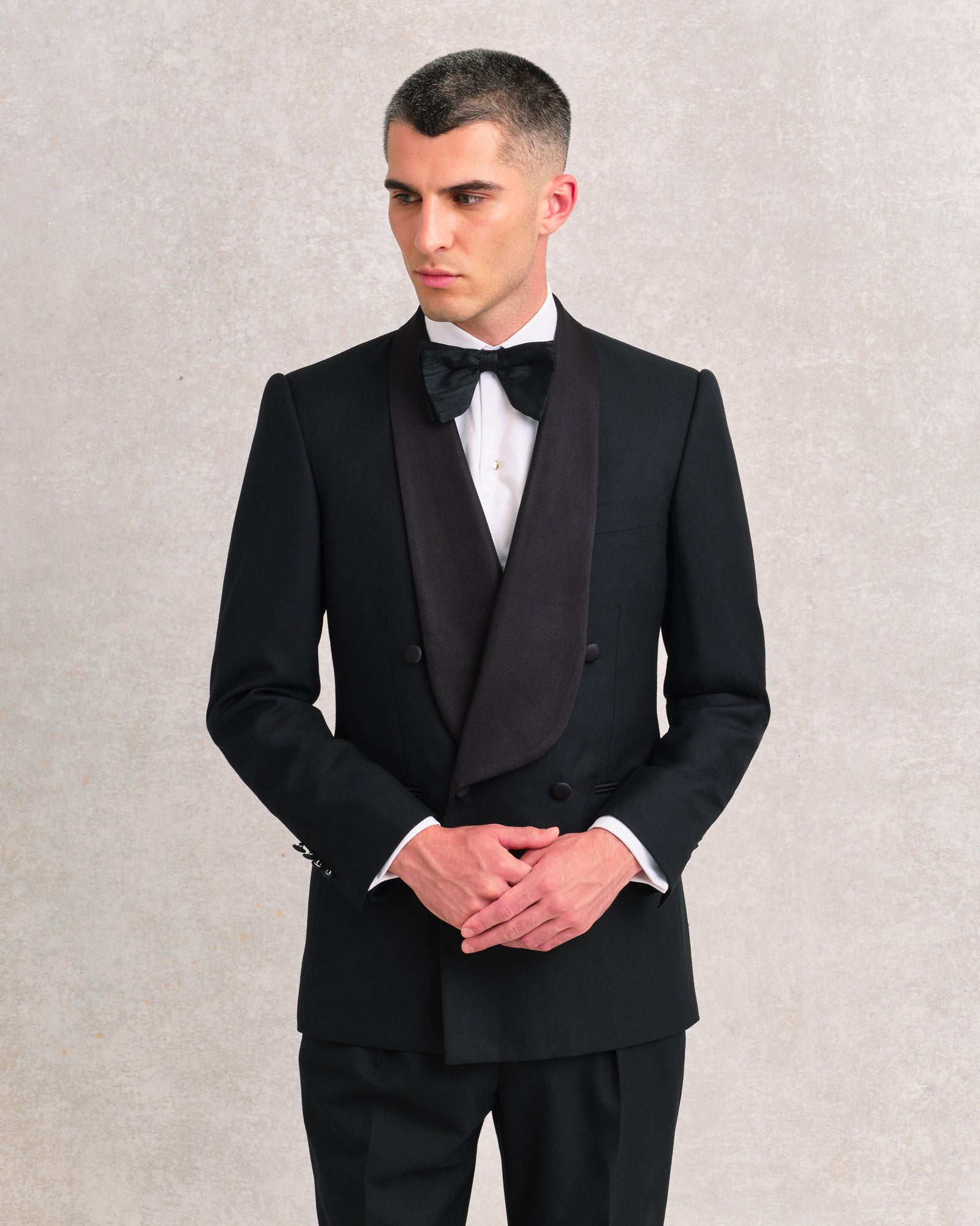 Shawl Lapel Low Double Breasted Dinner Jacket