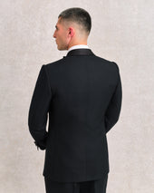 Black Shawl Lapel Low Double-Breasted Dinner Jacket