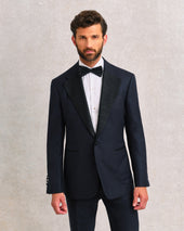 Black Dupion Silk self- tie Bow Tie