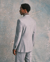 Silver Flannel Drape Jacket