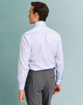 Tab Collar Shirt With Button Cuffs
