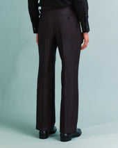 Black and Red Micro Design Parallel Trousers
