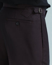 Black and Red Micro Design Parallel Trousers
