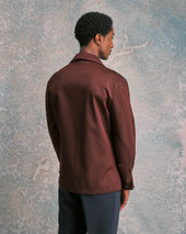 Burgundy Gabardine Chore Jacket