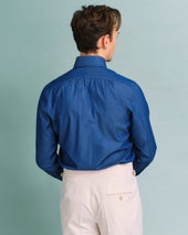 Hidden Button Down Collar Shirt