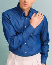 Hidden Button Down Collar Shirt