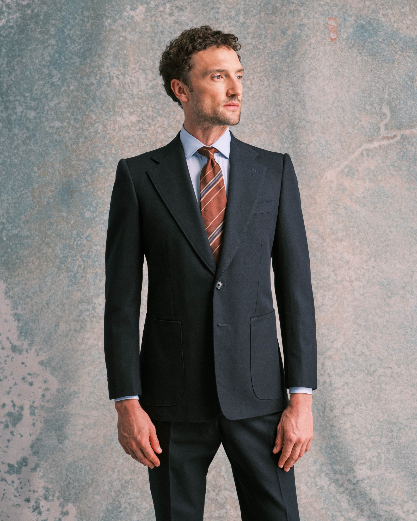 Midnight Cotton Contemporary Jacket