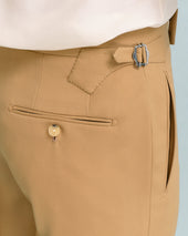 Tan Gabardine Classic Trousers