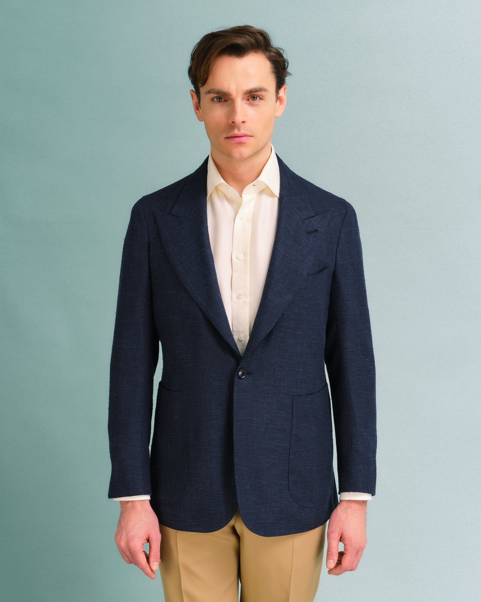 Silk Blend Unstructured Jacket
