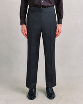 Charcoal Crosshatch Low Double Breasted Suit