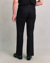 Black Cotton Twill Flares