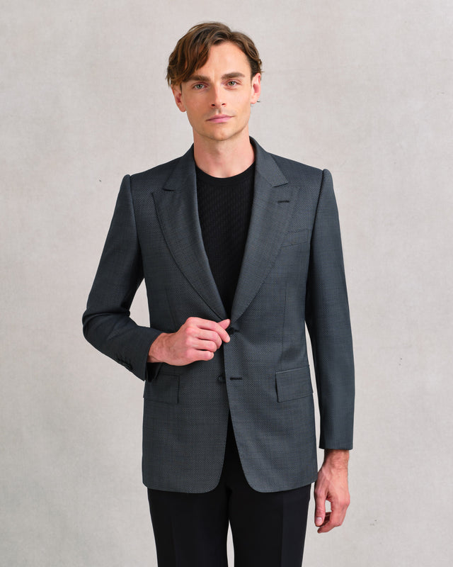 Charcoal Jacquard Jacket