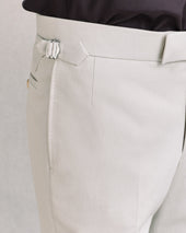 White Denim Parallel Trousers