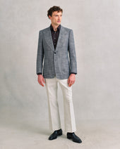White Denim Parallel Trousers