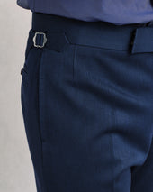 Navy Twill Parallel Trousers