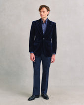 Navy Twill Parallel Trousers