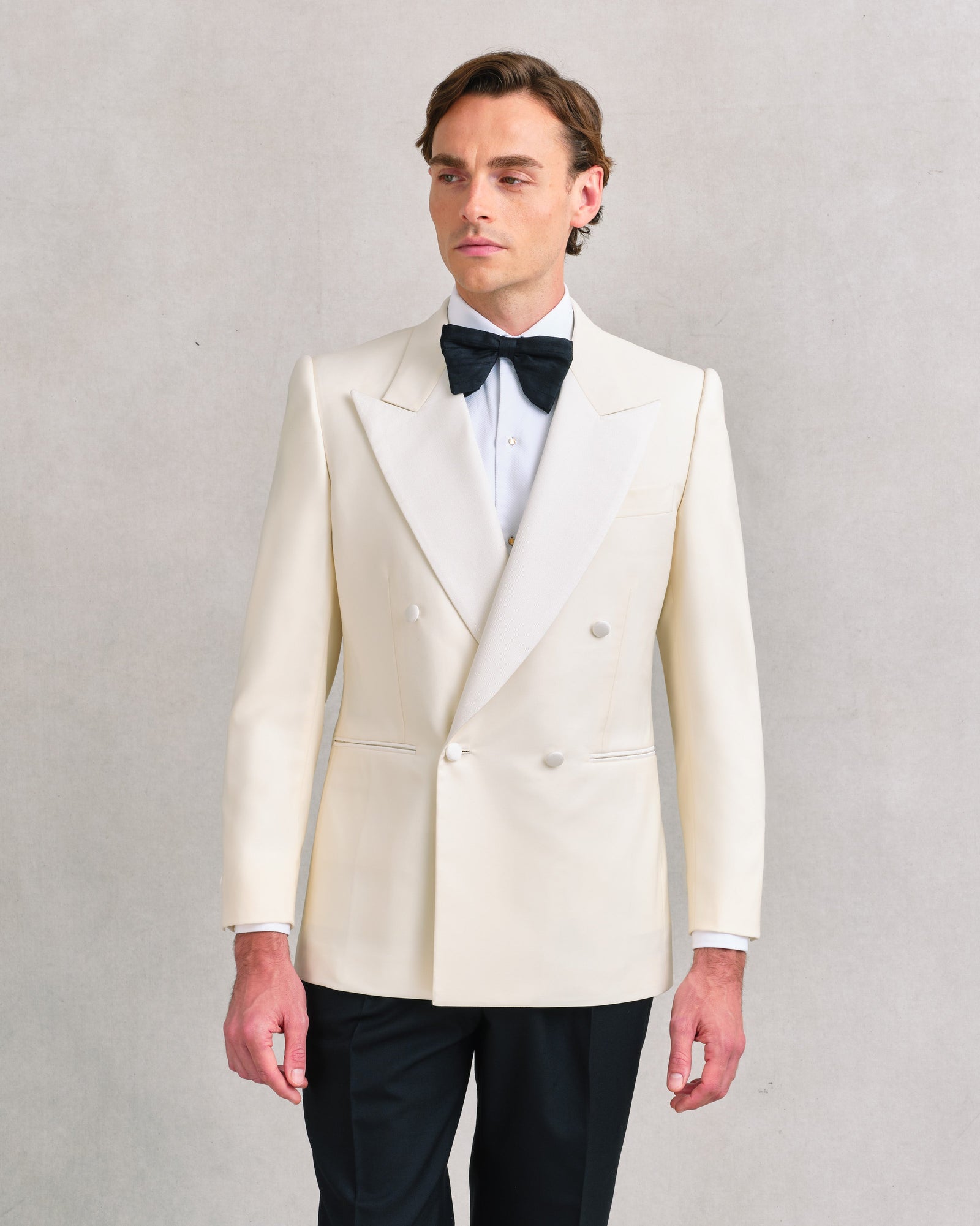 Off White Low Double Breasted Dinner Jacket