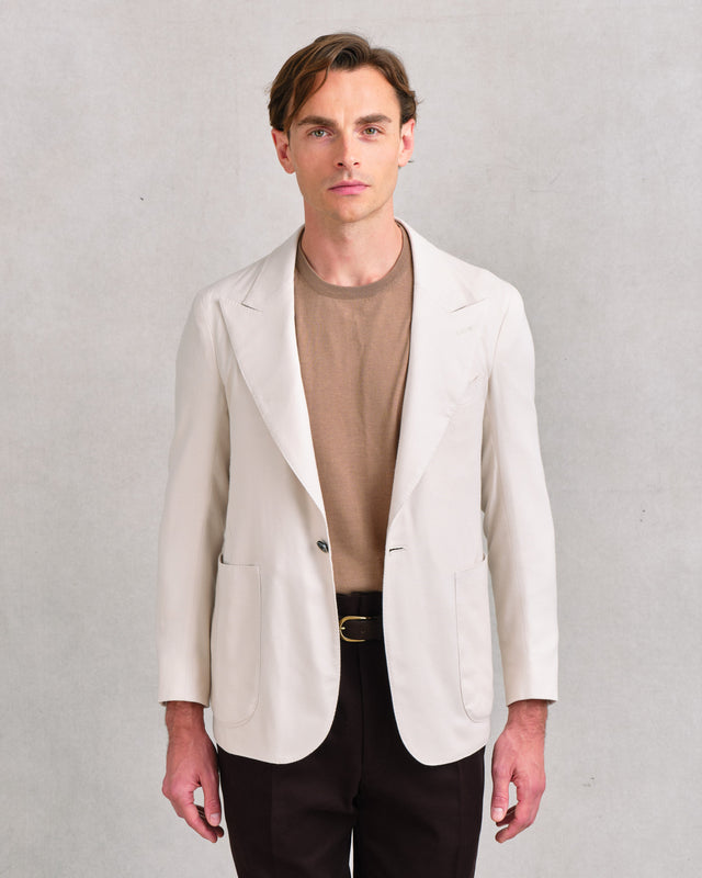 Off-white Cashmere Blend Unstructured Jacket