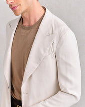 Off-white Cashmere Blend Unstructured Jacket