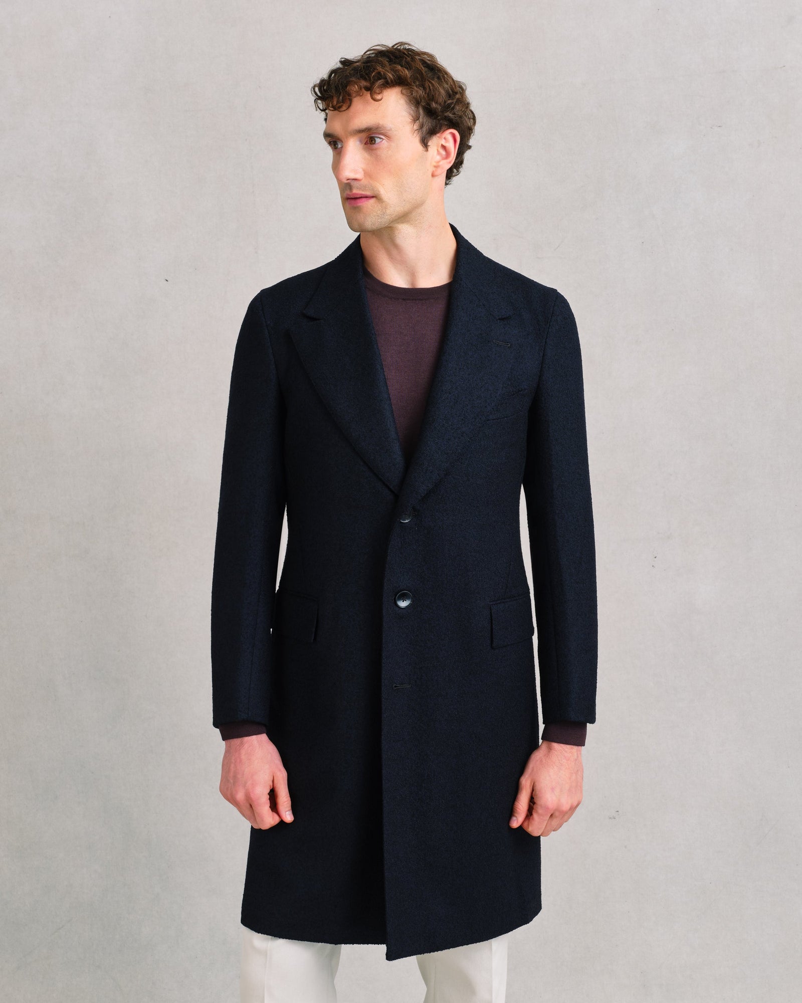 Midnight Boiled Wool Change Coat
