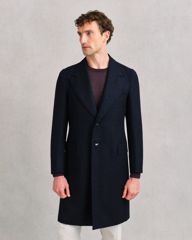 Midnight Boiled Wool Change Coat