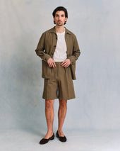 Putty Seersucker Capri Shirt