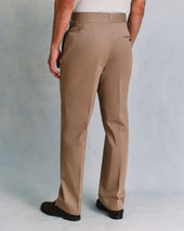 Beige Cotton Classic Trousers