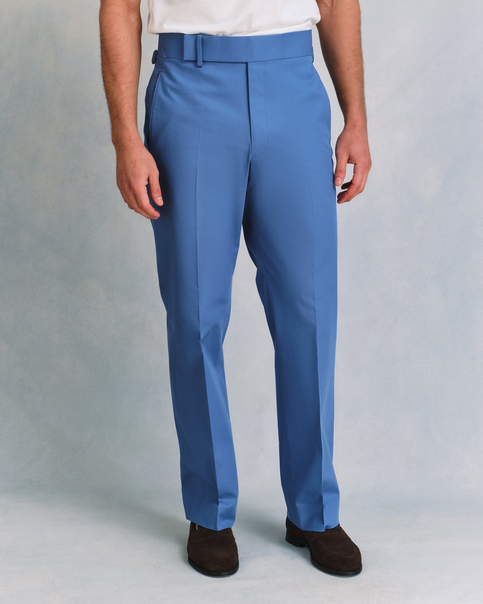 Cotton And Silk Blend Classic Trousers