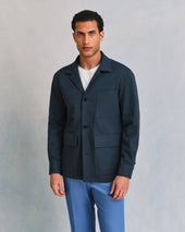 Slate Seersucker Chore Jacket