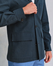 Slate Seersucker Chore Jacket