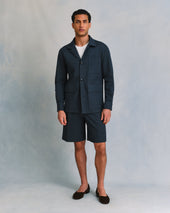 Slate Seersucker Shorts Co-Ord