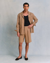Tan Chore Shorts Co-Ord