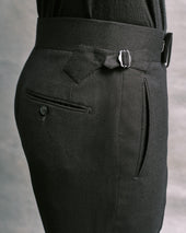 Black Flannel Trousers