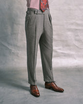 Grey Herringbone Heritage Trousers