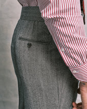 Grey Herringbone Heritage Trousers