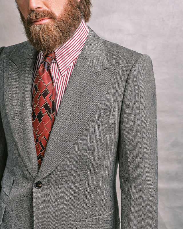 Grey Herringbone Heritage Jacket