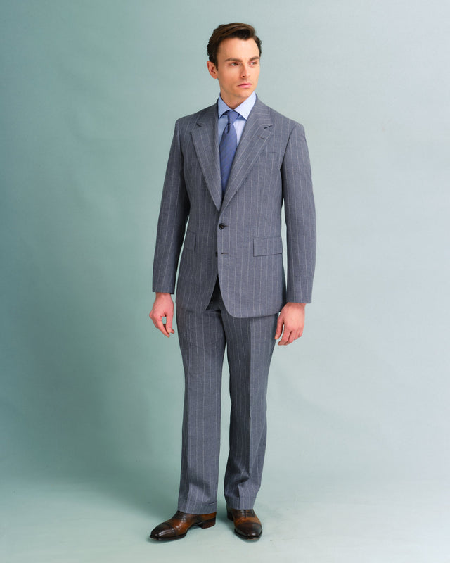 Grey Stripe Drape Suit