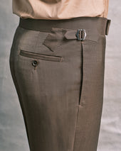 Bronze Silk Blend Parallel Trousers
