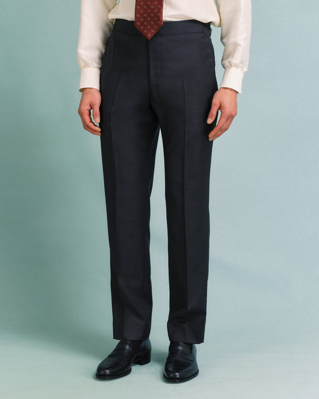 Charcoal Nailhead Contemporary Trousers