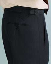 Charcoal Nailhead Contemporary Trousers