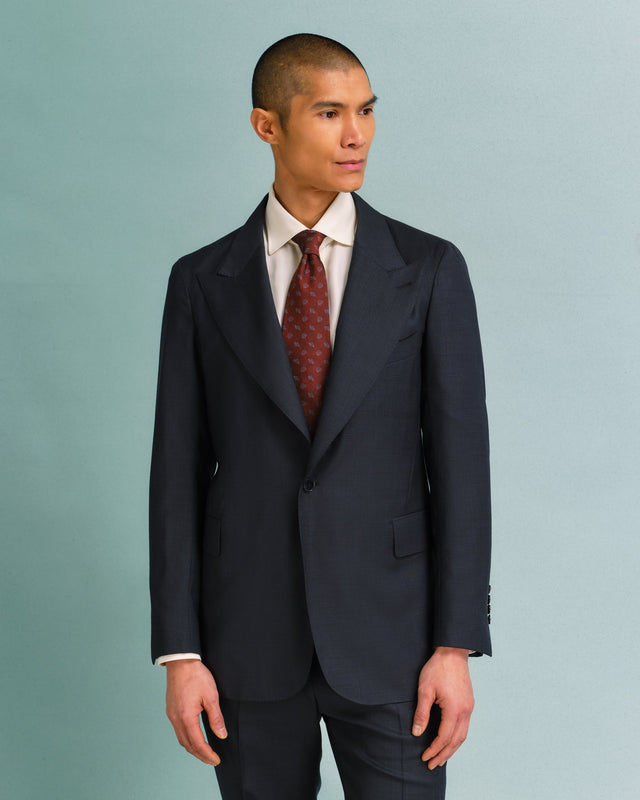 Charcoal Nailhead Unstructured Jacket