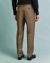 Bronze Wool, Linen and Silk Trousers