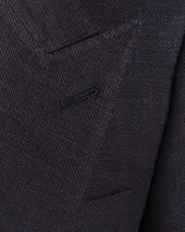 Dark Plum Basket Weave Linen Blend Jacket
