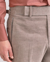 Taupe Corduroy Classic Trouser
