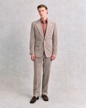 Cashmere blend Taupe Corduroy Drape Suit