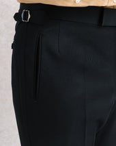 Black Twill Contemporary Trousers